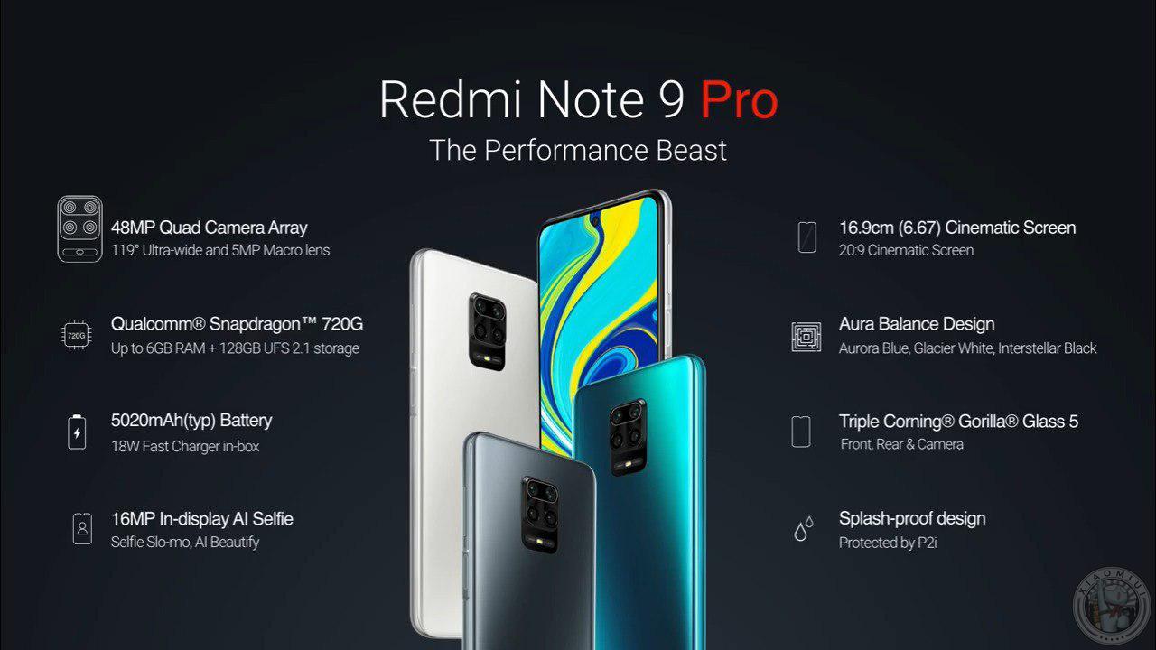 Xiaomi Redmi Note 9 Pro 6 128