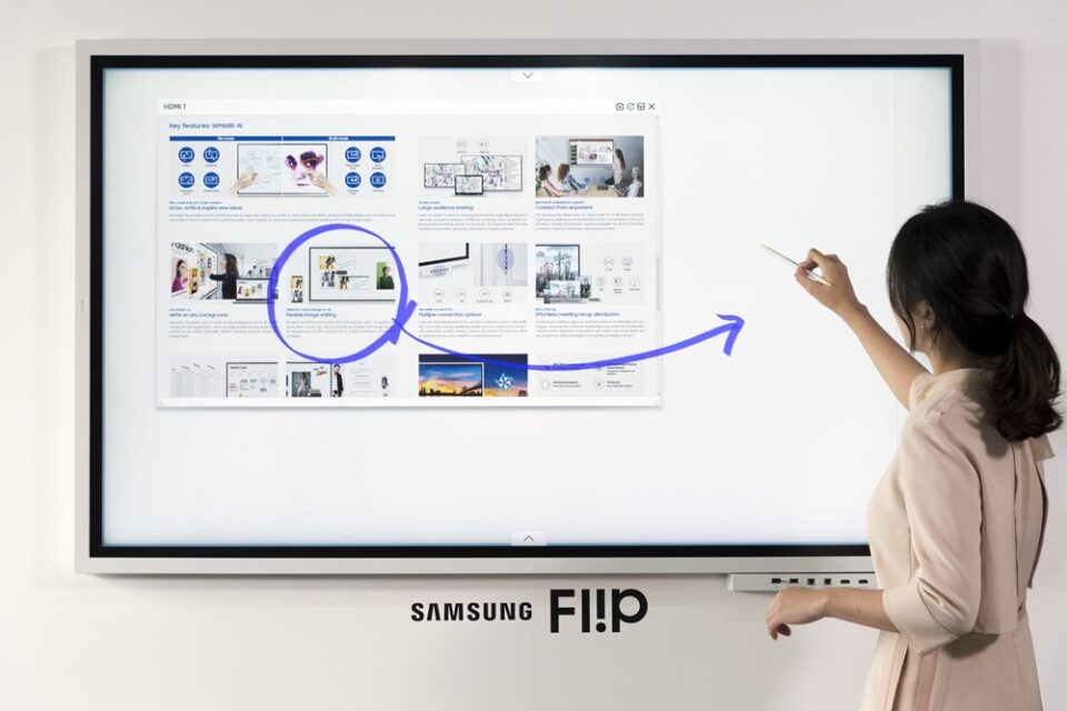 Samsung Flip 2019! La lavagna che riconoce lo spessore delle penne.